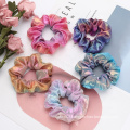 UNIQ Shiny Metallic Scrunchies Cute Elastic Hair Bands Scrunchy Hair Ties Ponytail Holder for Girls Women Hair Accessories